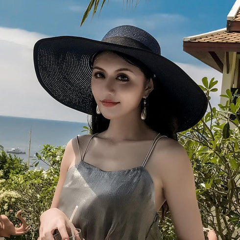 Summer women's seaside sun hat Circumference21.7-23.6 inch(55-60cm)